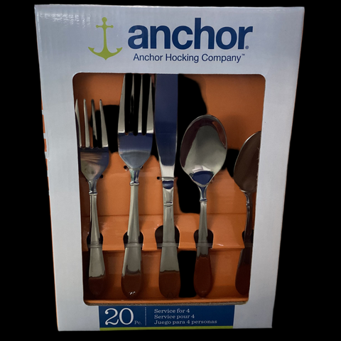 ANCHOR HOCKING 20PC SET CUTTLERY