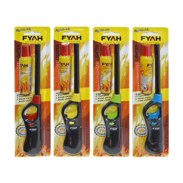 FYAH REFILLABLE LIGHTER W/18ML BUTANE REFILLABLE