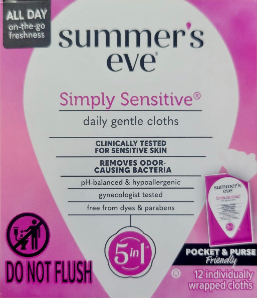 SUMMER’S EVE SIMPLY SENSITIVE DAILY GENTLE CLOTHS