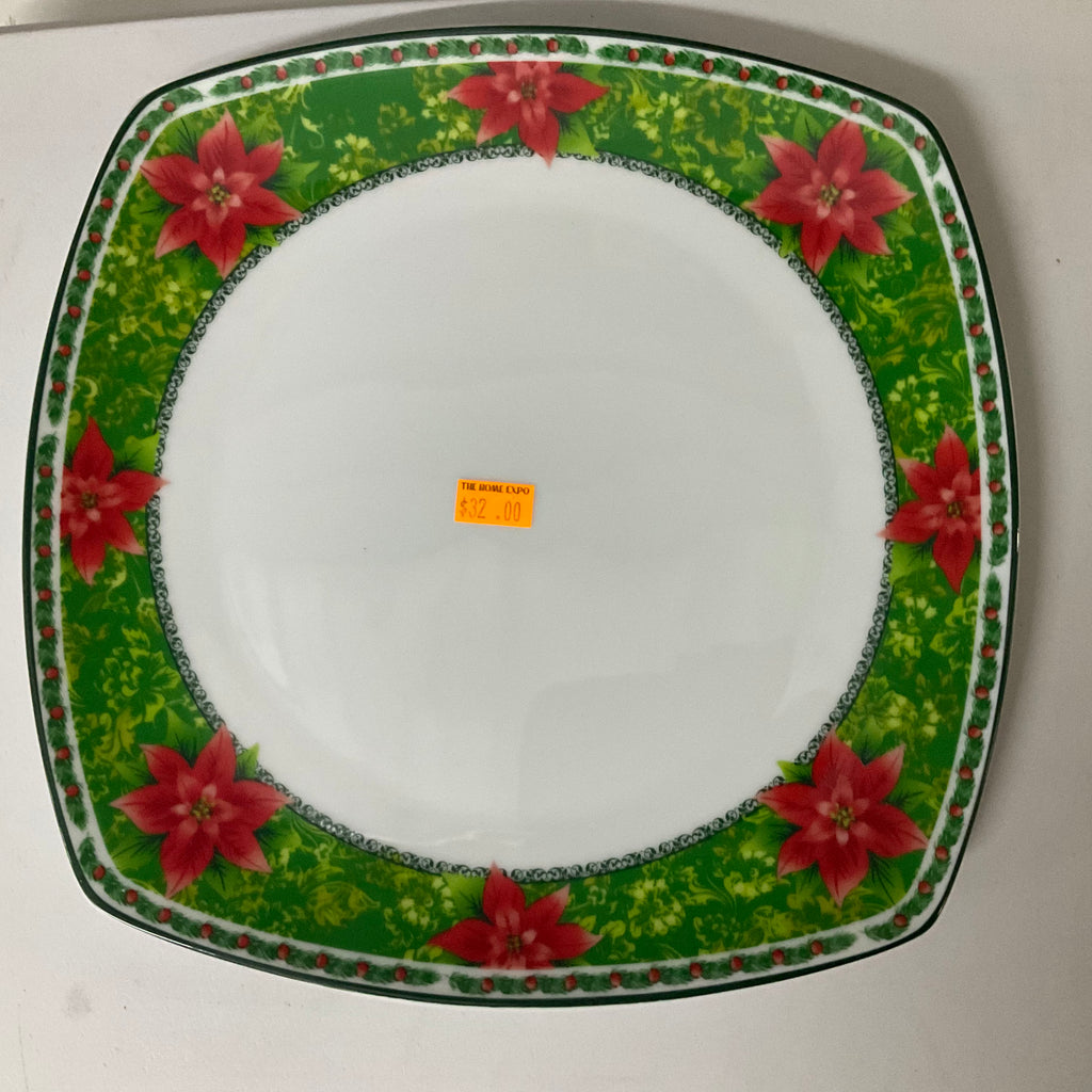 SQUARE CHRISTMAS DINNER PLATE