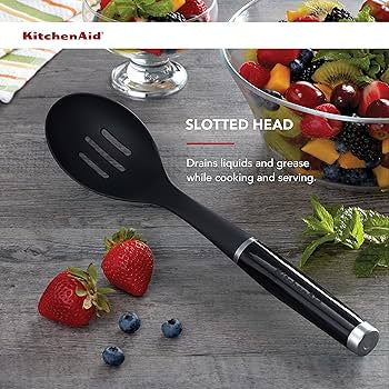 KITCHENAID SLOTTED SPOON (BLACK)