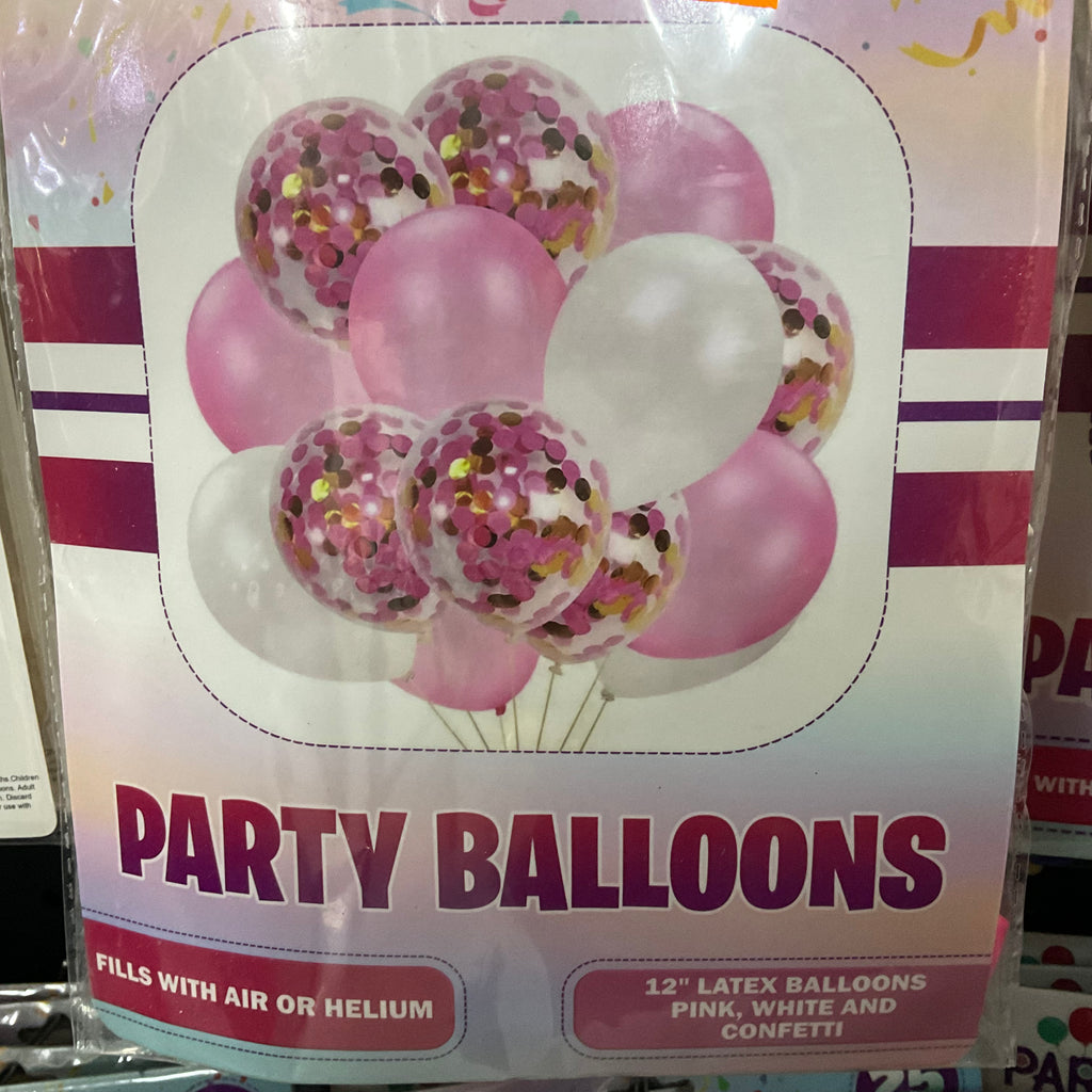 PARTY  LATEX BALLOONS 12” MIXED PACK 25PCS