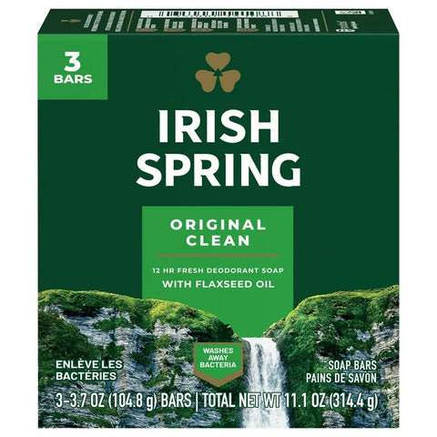 IRISH SPRING ORIGINAL CLEAN BARS (3pk)