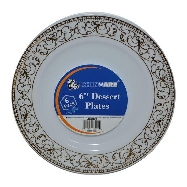 RHINOWARE 6” DESERT PLATES 6PCS