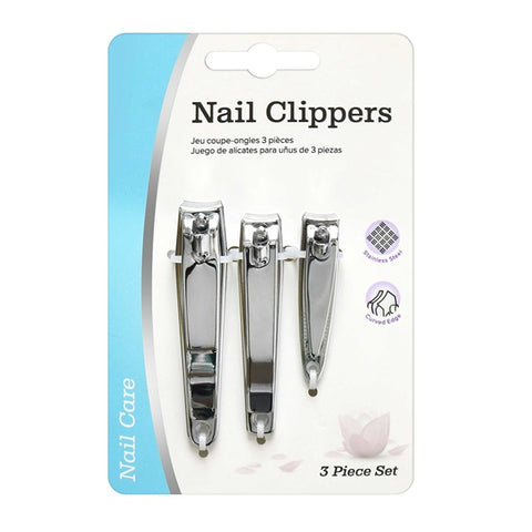 AG0005 NAIL CLIPPERS S/STEEL 3PC