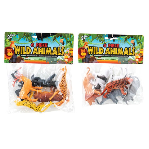 WILD ANIMAL FIGURES ASST 6PC