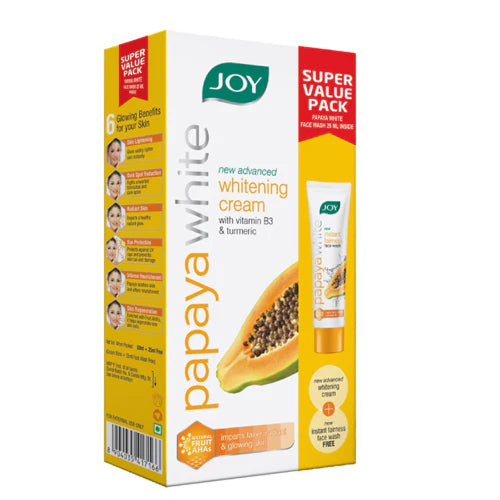 JOY PAPAYA GLOW BRIGHTENING CREAM AND FACE WASH 2PK