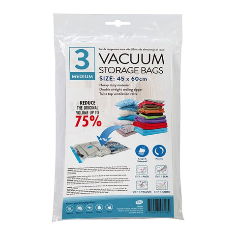 VACUUM STORAGE BAG 3PK