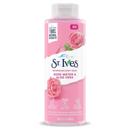 ST.IVES ROSE WATER & ALOE VERA BODY WASH