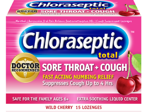 CHLORASEPTIC TOTAL (WILD CHERRY) 15LOZENGES