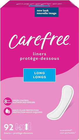 CAREFREE (92) BODY SHAPE LONG UNSCENTED LINERS