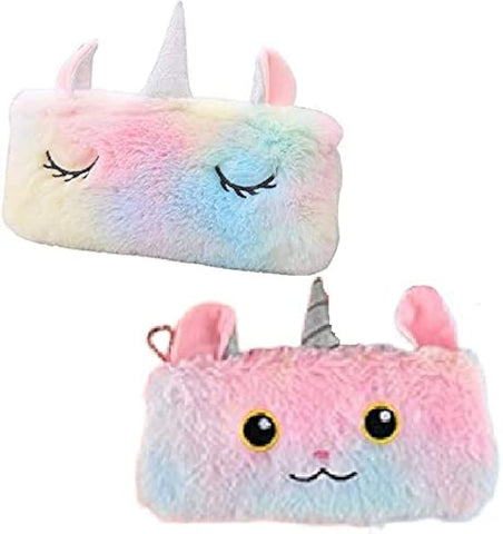 UNICORN THEMED FURRY PENCIL CASE FYZ098