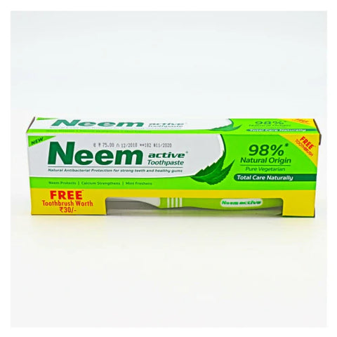 NEEM ACTIVE TOOTHPASTE WITH FREE TOOTHBRUSH