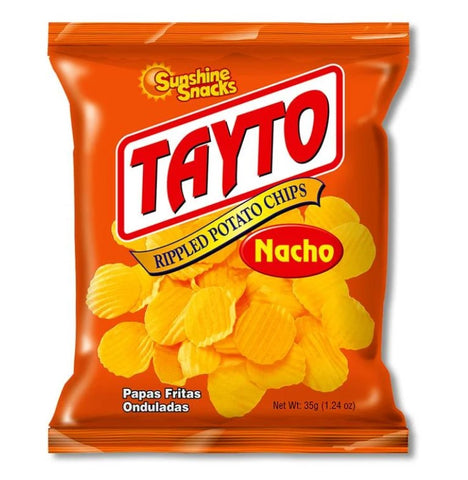 SUNSHINE SNACK TAYTO NACHO RIPPLED POTATO CHIPS