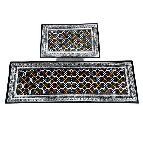 2 PCS ABSTRACT KITCHEN MAT SET