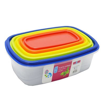 PLASTIC STORAGE 5PC CONTAINER SET