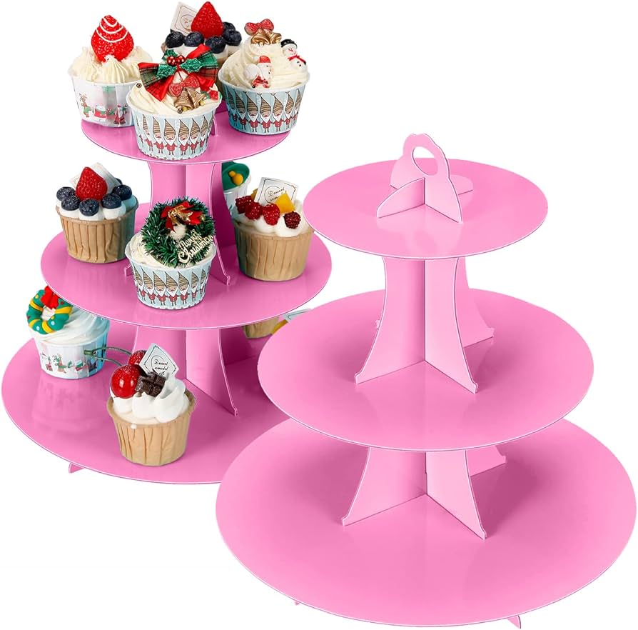 3 TIER CUPCAKES STAND (ASSORTED)