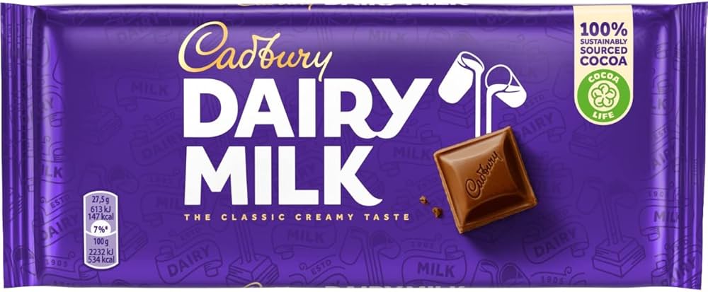 CADBURY DAIRY MILK CHOCOLATE (110g)