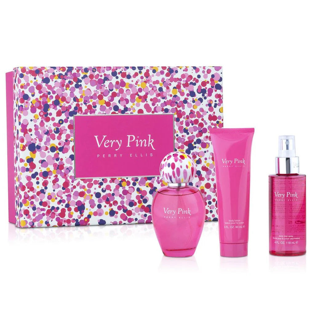 PERRY ELLIS VERY PINK 3PC SET