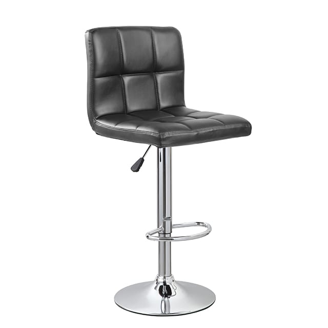 SWIVEL PU LEATHER BAR STOOL (BLACK)