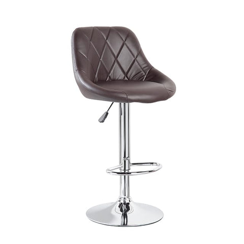 SWIVEL PU LEATHER BAR STOOL (BROWN)