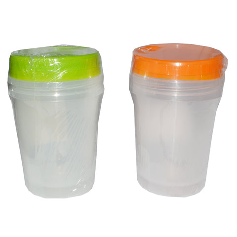 PLASTIC STORAGE CONTAINER ROUND SCREW CAP