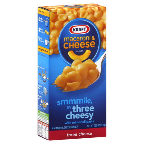 KRAFT MACARONI & CHEESE, THREE CHEESE