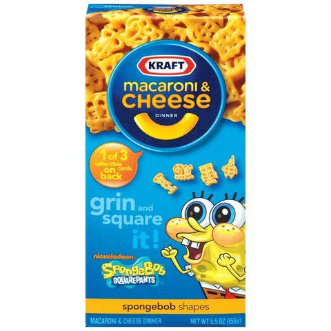 KRAFT MACARONI & CHEESE, SPONGEBOB SQUAREPANTS