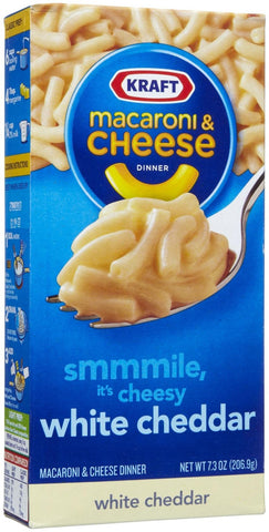 KRAFT MACARONI & CHEESE, WHITE CHEDDAR